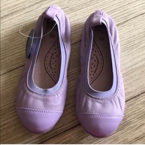 Pediped leather lavender flats girls